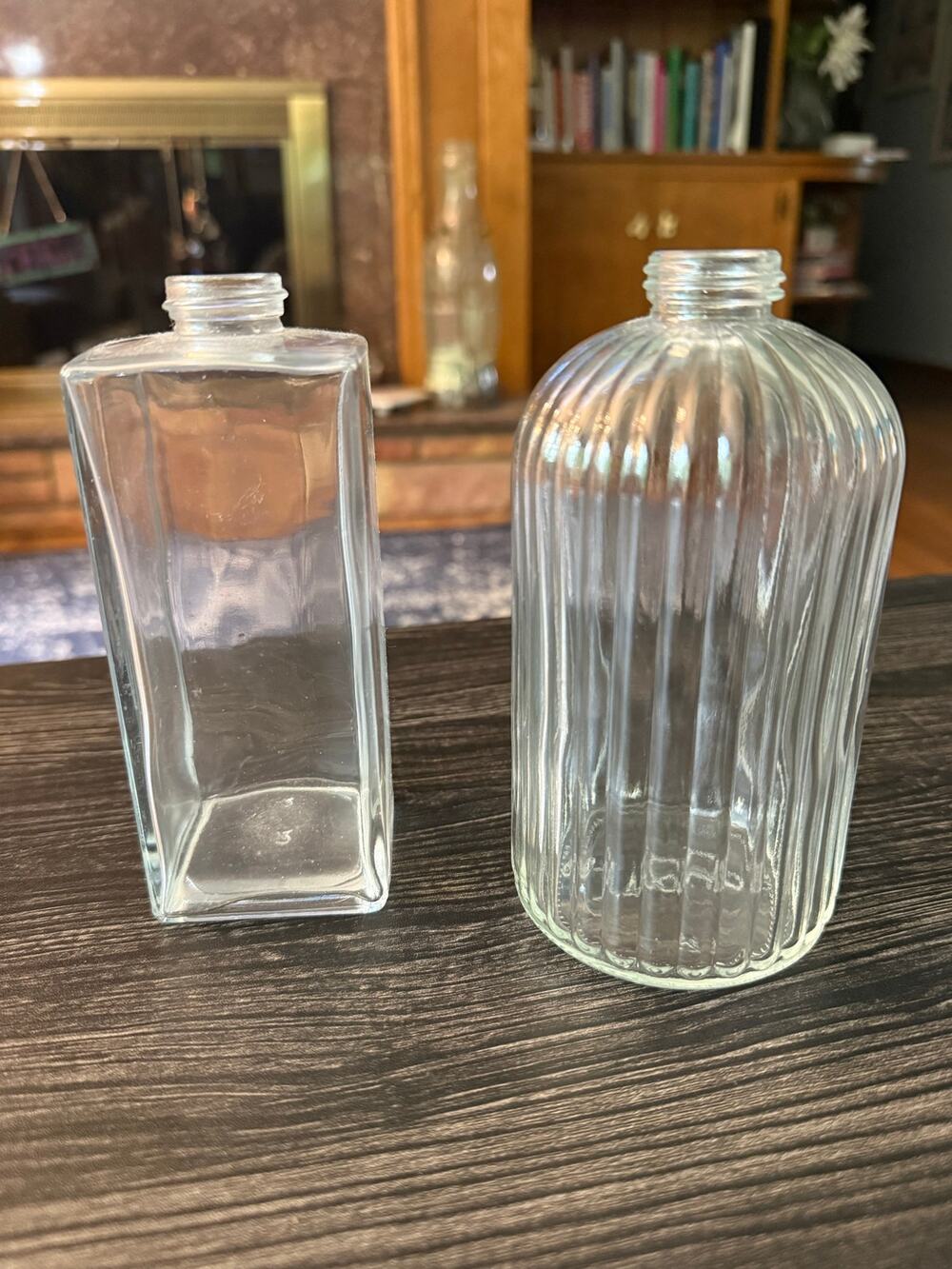 6in Clear Bud Vase Bundle - Round and Square